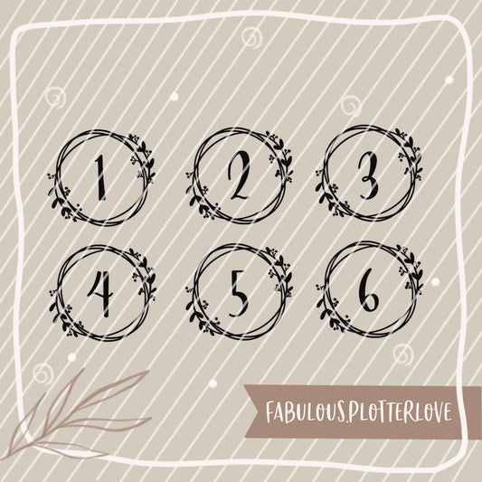 Adventskalender Zahlen als digitale Datei für den Plotter. Erstellt von Jana Köter - FabulousPlotterlove.