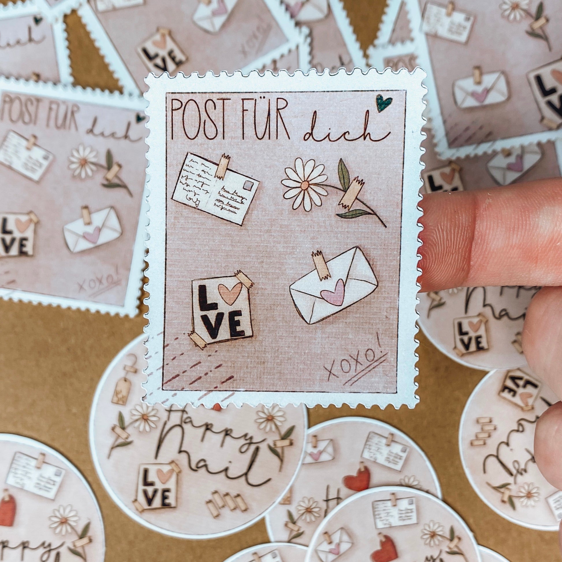 DIY Briefmarke Aufkleber
